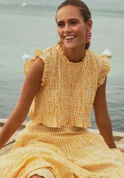 Malone Top Yellow Gingham