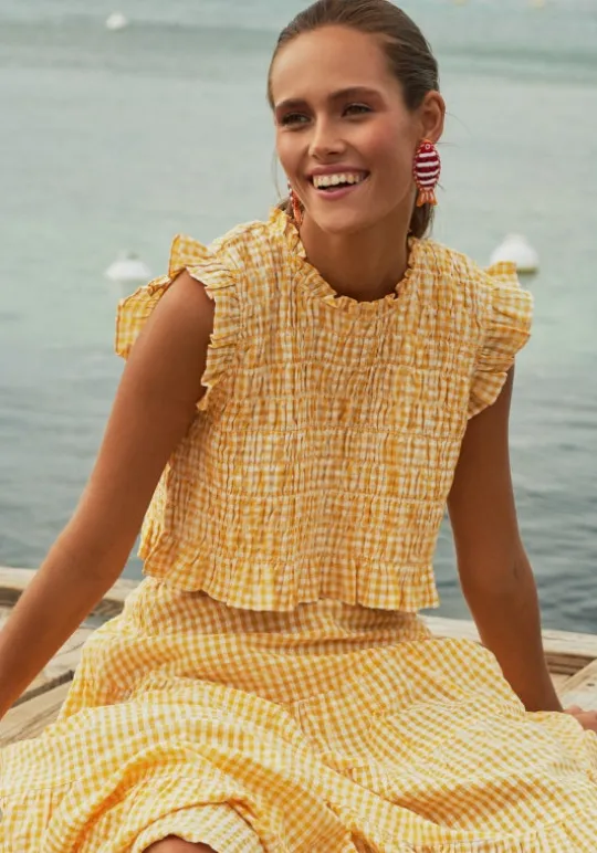 Malone Top Yellow Gingham
