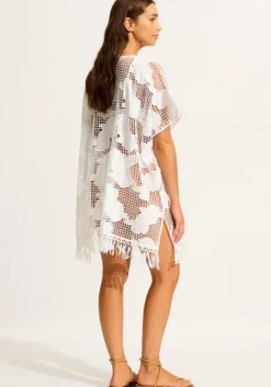 Mesh Kaftan White