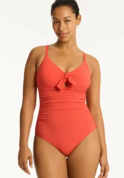 Messina Tie Front DD Swimsuit Flame