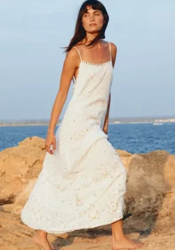 Mosaic Maxi Dress White