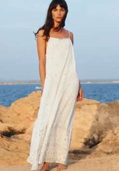 Mosaic Maxi Dress White