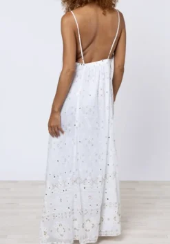 Mosaic Maxi Dress White