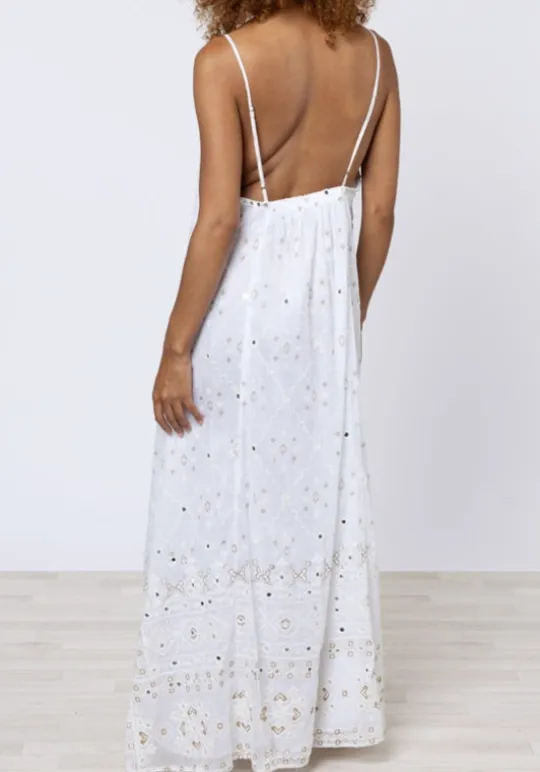 Mosaic Maxi Dress White