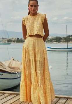 Odette Skirt Yellow Gingham