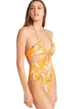 Palm Paradise Cut Out Swimsuit Rockmelon