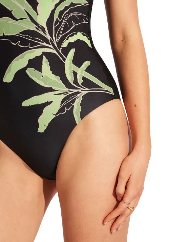 Palm Paradise DD Swimsuit Black