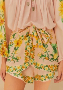 Pink Botanical Beauty Shorts