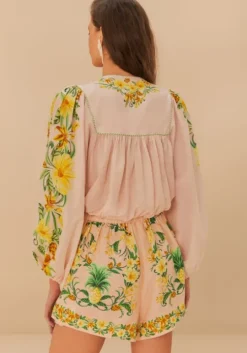 Pink Botanical Beauty Shorts