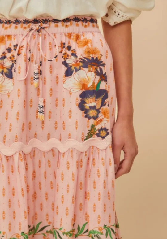 Pink Dream Garden Maxi Skirt