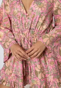 Pink Floral Playsuit