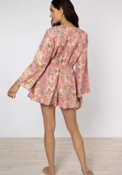 Pink Floral Playsuit