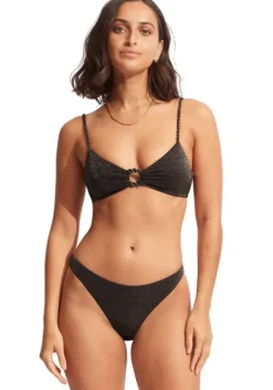 Poolside Ring Front Bikini Sepia