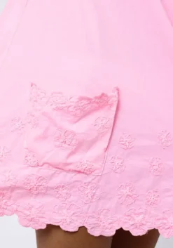 Poplin Low Back Dress Pink Grapefruit