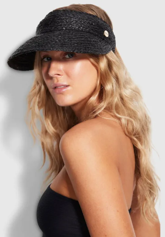 Raffia Visor Black