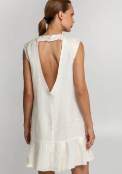 Roots Sleeveless Mini Dress Natural