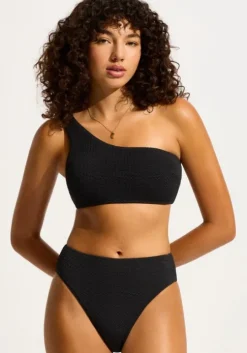 Seadive One Shoulder Bikini Black
