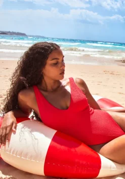 Seadive V Neck Swimsuit Chilli