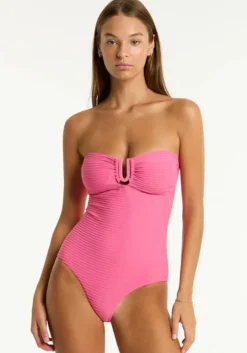 Spinnaker Bandeau Swimsuit Candy
