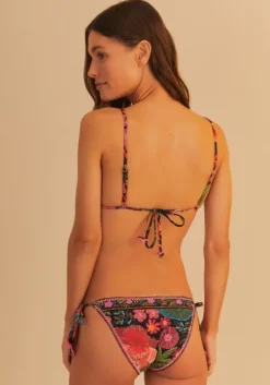 Stitched Garden Bikini Black