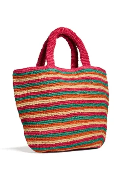 Stripe Woven Tote