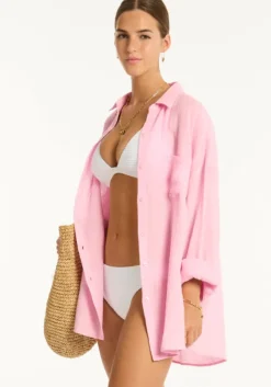 Sunset Beach Shirt Pink