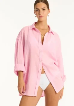 Sunset Beach Shirt Pink