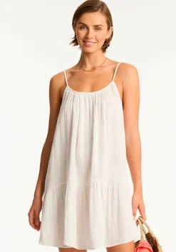Sunset Short Dress White