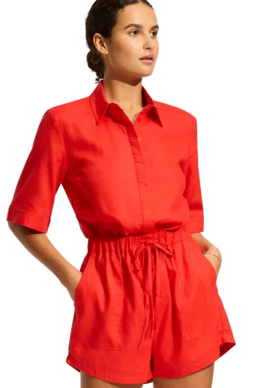 Sunside Playsuit Flame