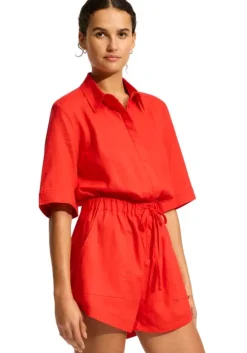 Sunside Playsuit Flame
