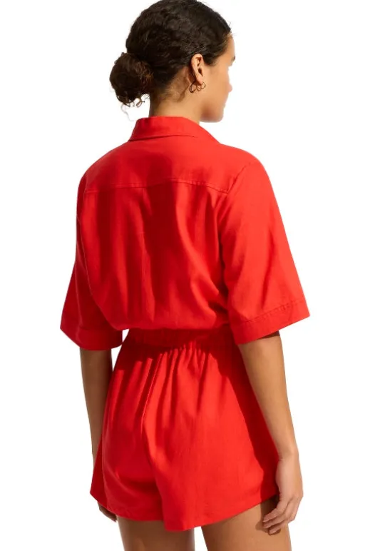 Sunside Playsuit Flame