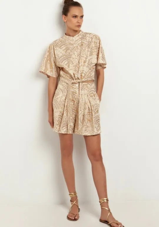 Triangle Embroidered Blouse
