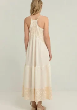 Triangle Strappy Maxi Dress Natural