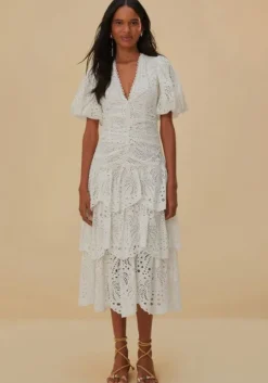 White Eyelet Midi Dress