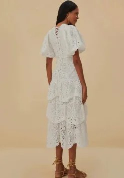 White Eyelet Midi Dress