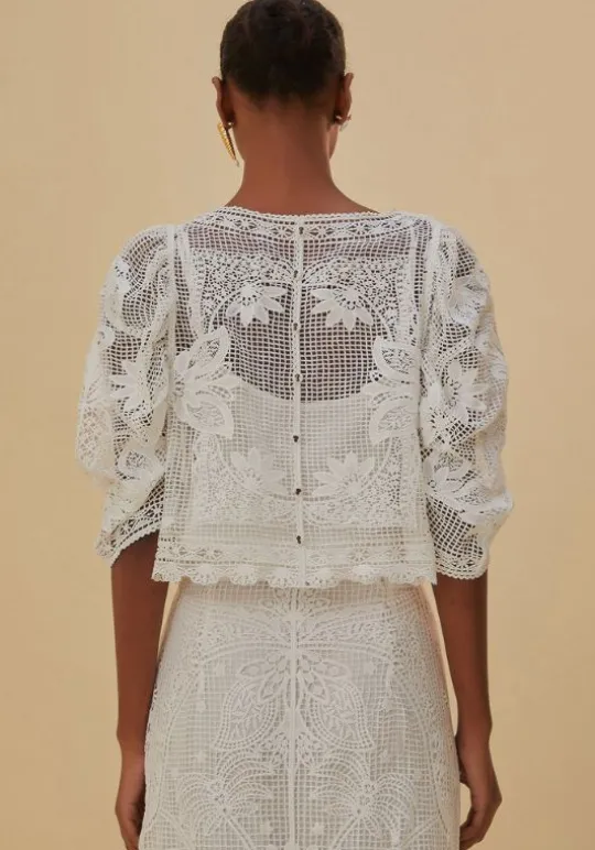 White Guipire Blouse