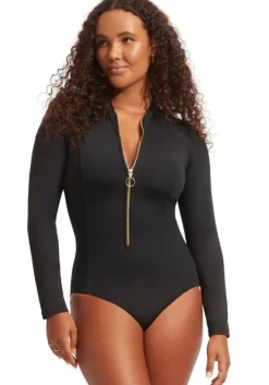 Zipfront Surfsuit Black